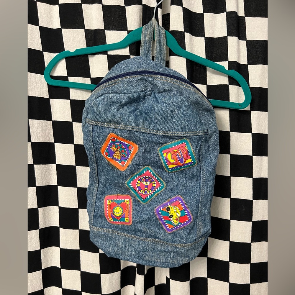 Vintage Denim Jean Purse Backpack